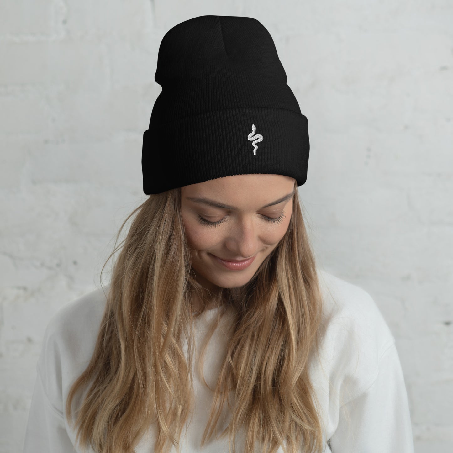 White Snake Beanie